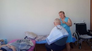 Стрижка папы.