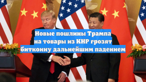 Новые пошлины Трампа на товары из КНР грозят биткоину дальнейшим падением