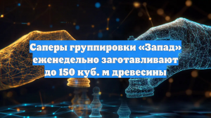 Саперы группировки «Запад» еженедельно заготавливают до 150 куб. м древесины