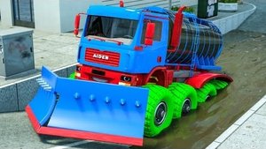 Монстр-трак создал ловушку для пожарной машины - большие колеса, большие машины