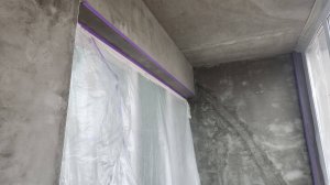 Балкон в стиле лофт: результат финишной штукатурка стен, порога и откоса 🔪 👍