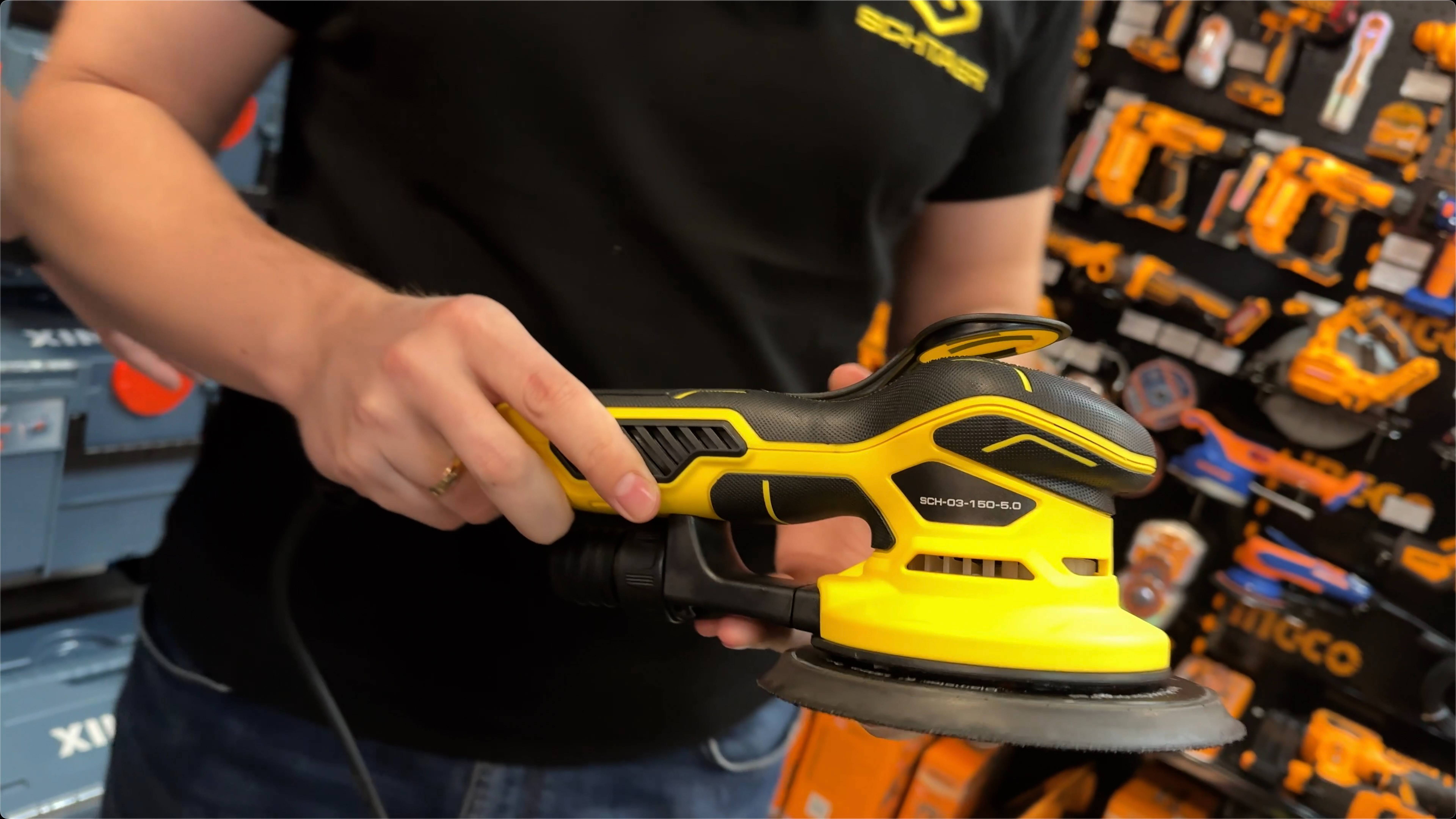 Ручная шлифовальная машинка SCHTAER 220V/50Hz, 350W, эксцентрик 5,0 мм SCH-03-150-5.0