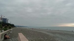 Набережная и пляж в Кобулети (Грузия) 12.07.2025