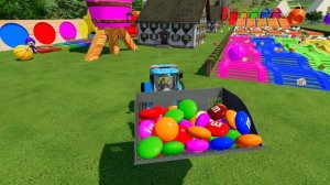 МУЛЬТИК ПРО ТРАКТОР. ПЕРЕВОЗКА РАЗНЫХ ГРУЗОВ НА ТРАКТОРЕ. КРАСОЧНОЕ ДЕТСКОЕ ВИДЕО.