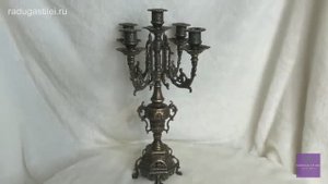 Каминный канделябр Энрике античный на 5 свечей