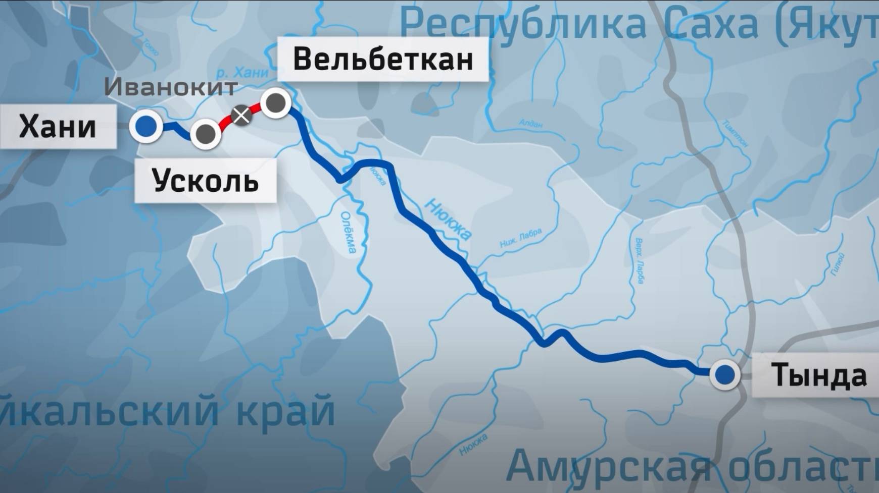 На перегоне БАМа Усколь – Вельбеткан проложили второй путь