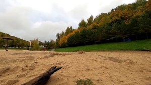 Осенние мотивы Пляж Солнечный берег Парусник кафе Санта-Клара Чувашия таймлапс