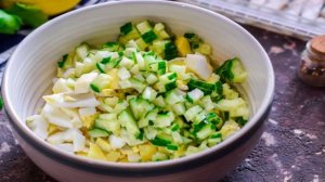 Окрошка с селедкой