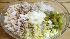 Салат Обезьянка с рисом и курицей