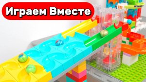 АСМР СБОРКА РАЗВИВАЮЩЕГО КОНСТУРКТОРА ЛЕГО И ВИТЕХ ДЛЯ ДЕТЕЙ 🟢🟢🟢 КОНСТРУКТОР ГОРКИ С ШАРИКАМИ