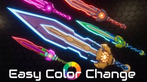 Asset Unity - Sword 2 fantasy sci-fi weapon with Effects