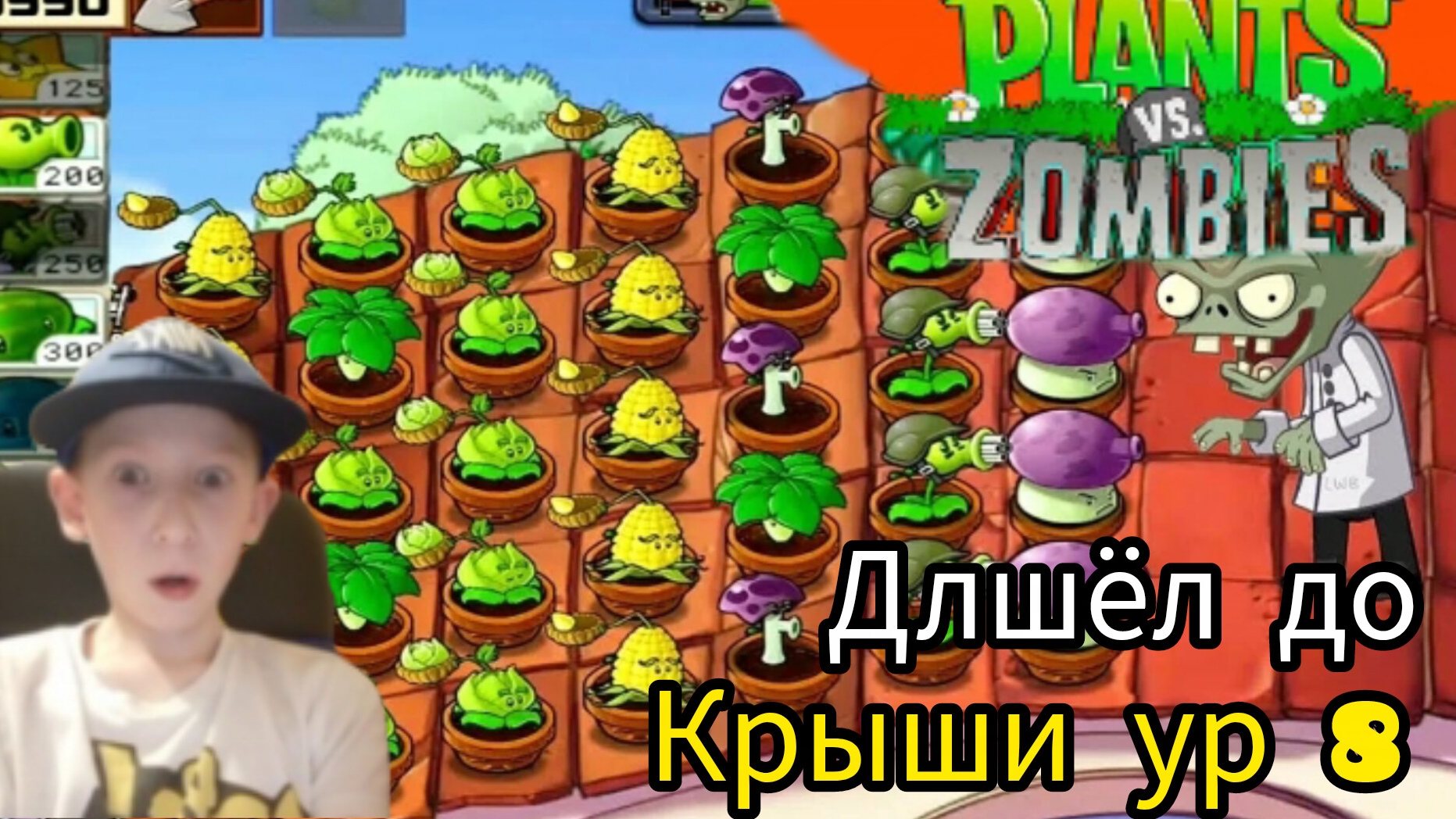 Дошли с дений до крыши в растения против зомби русская версия