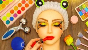 Мультики для девочек. Макияж бабочки на манекене 💄.  Смотреть онлайн мультики для детей и малышей.