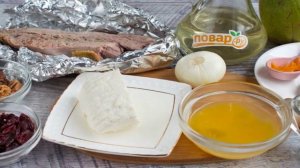 Салат с уткой и грушей