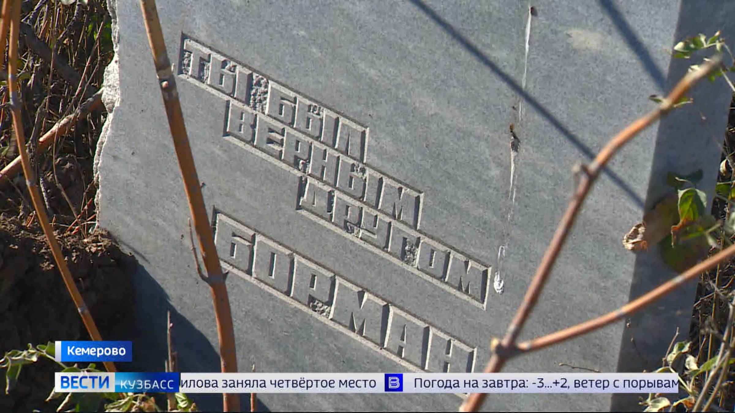 На стройплощадке продолжения парка Победы в Кемерове нашли таблички с могил человека и животных