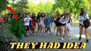 SCARED 50 PERSONS AT ONCE (THE BEST REACTION EVER.BUSHMAN PRANK)