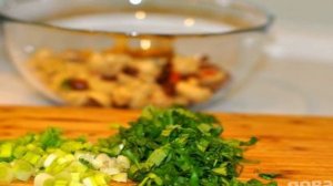 Салат из фасоли и грибов