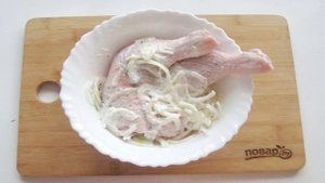 Окорочка с чесноком и майонезом в духовке