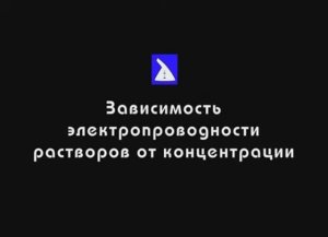 Зависимость электропроводности растворов от концентрации