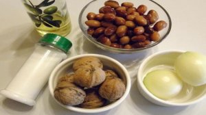 Салат из фасоли постный