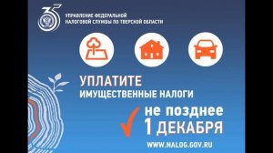 1 декабря - срок уплаты имущественных налогов физическими лицами