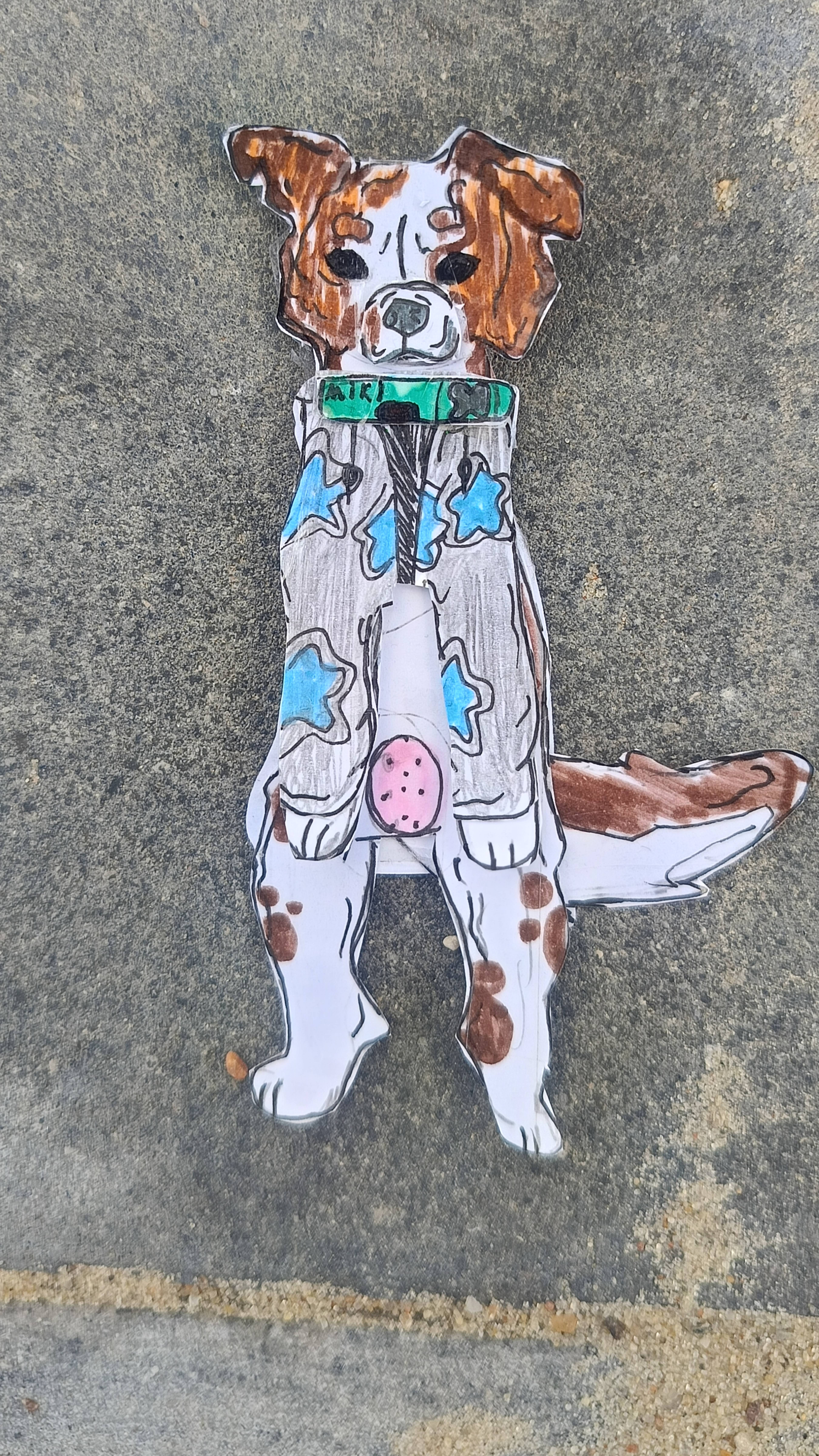 Тутор на одежду для бумажной собаки (полностью) 🐶🎀