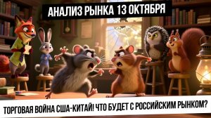 Анализ рынка 13 октября. Торговые войны, отскок по всем рынкам! Что будет с российским индексом!?