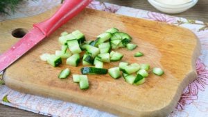 Салат с ветчиной и плавленым сыром