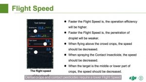 DJI Agras T30  Установка параметров распыления