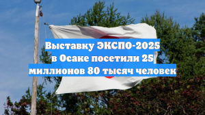 Выставку ЭКСПО-2025 в Осаке посетили 25 миллионов 80 тысяч человек