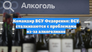 Командир ВСУ Федоренко: ВСУ сталкиваются с проблемами из-за алкоголиков