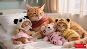 Как котики сестричку навещали