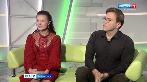 Мария Злобина и Никита Рыкунов на телеканале "Россия" .Интервью о оперетте И.Кальмана " Сильва". ХМТ