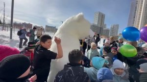 Заказать поздравление белого мишки Химки, Лобня, Красногорск, Долгопрудный, Реутов, Коммунарка