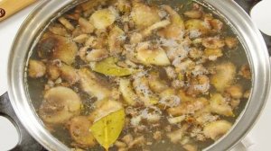 Овсяный суп с грибами