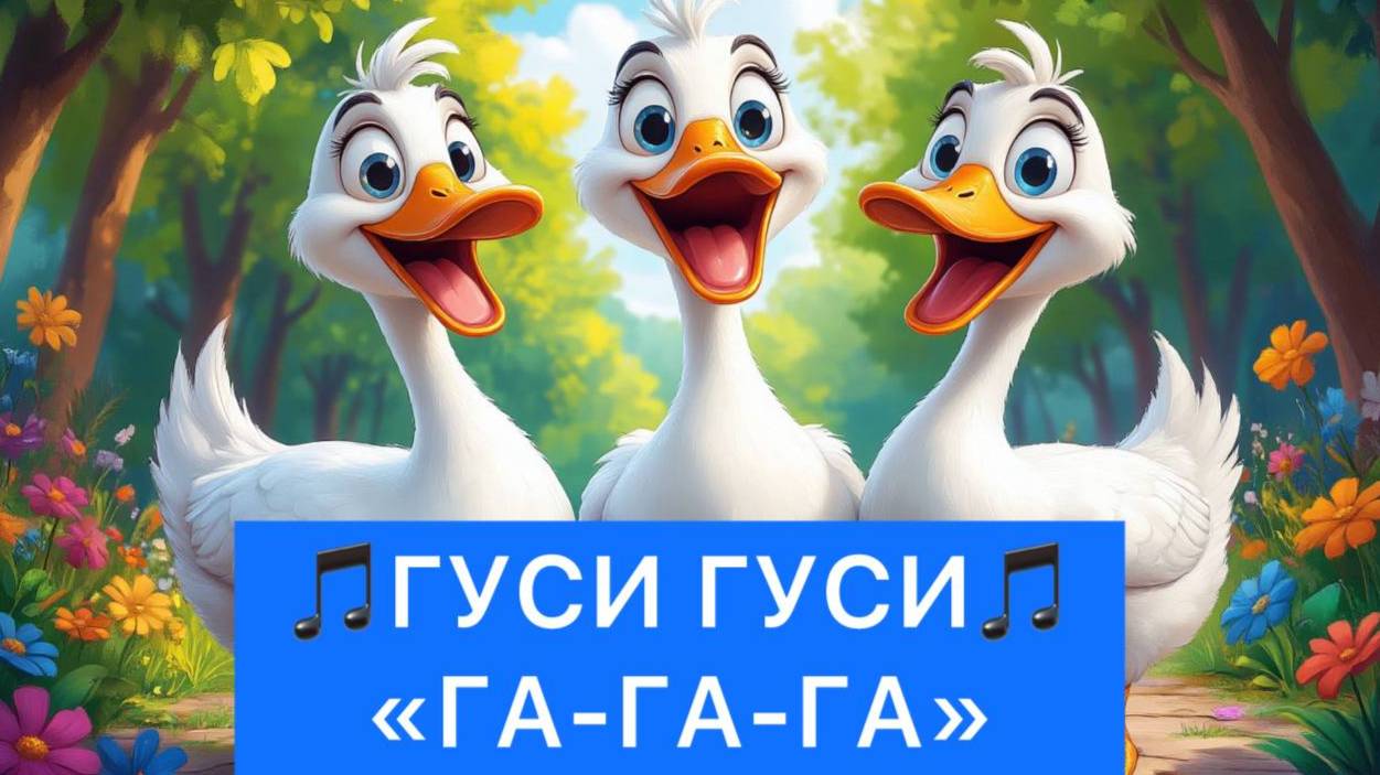 ГУСИ ГУСИ ГА ГА ГА. ЕСТЬ ХОТИТЕ? Детская песня . Гуси Га Га