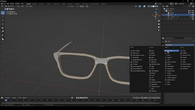 Очки в Blender за минуту