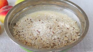 Овсяный пирог с персиками