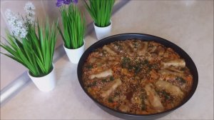 ГРЕЧКА с РИСОМ в ОДНОМ блюде . ВКУСНО и СЫТНО!!! Ужин на всю семью в духовке