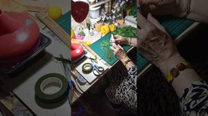 ГОТОВИМ ЛИСТВУ ИЗ ФОМА ДЛЯ СТЕБЛЯ