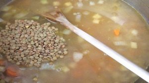 Салат из чечевицы с горчицей