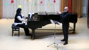 Дуэт преподавателей флейта-фортепиано:  Самощенков Алексей Алексеевич, Быкова Елена Леонидовна