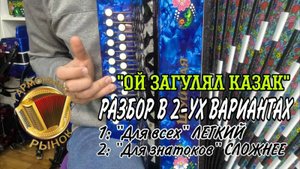 "Ой загулял казак" супер разбор на гармони в двух вариантах! СЫГРАЕТ КАЖДЫЙ! #купитьгармонь #гармонь