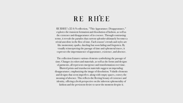 Показ женской коллекции Re Rhee весна-лето 2025