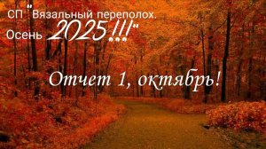 СП "Вязальный переполох. Осень 2025". Отчет 1 за октябрь!
