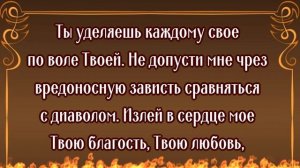 ОТ ЗАВИСТИ К БЛИЖНИМ И О СОЖАЛЕНИИ В СВОИХ НЕУДАЧАХ