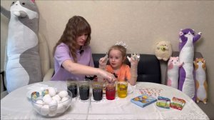 Красим яйца к Пасхе/яйца Тай Дай