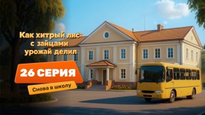 Серия 26 – Снова в школу | Как хитрый лис с зайцами урожай делил