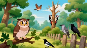 Лесные птицы. Загадки для детей.
