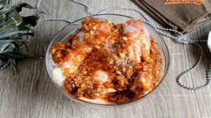 Курица, запеченная с ананасами